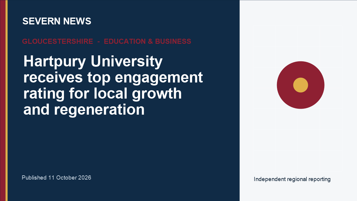 Severn News graphic for Hartpury University receives top engagement rating for local growth and regeneration